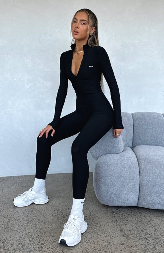 Exceed Long Sleeve Jumpsuit Black | S
