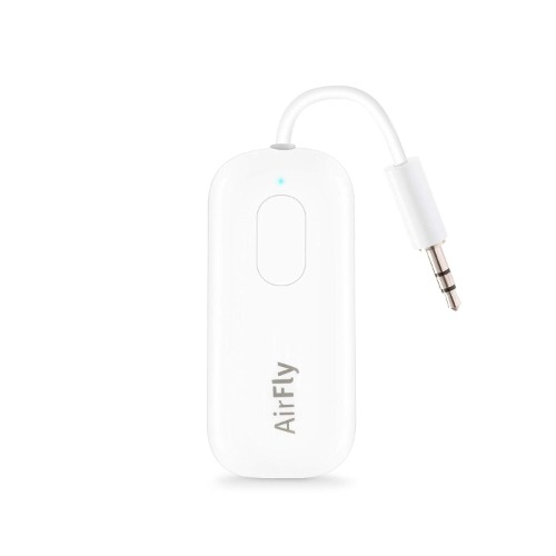 Twelve South 4353 Airfly Pro | Wireless Transmitter/Receiver with Audio Sharing for Up to 2 Airpods/Wireless Headphones to Any Audio Jack for use On Airplanes, Boats or in Gym, Home, Auto - AirFly Pro - White $79.95