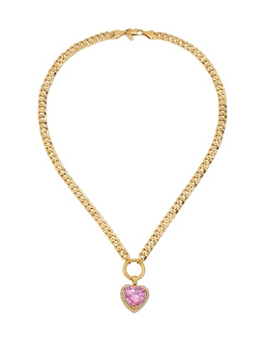 The Jonna Heart Necklace | Pink / Charm / One Size