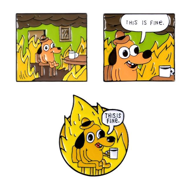 This Is Fine Enamel Pin - Full Set Of All 3 (Save $5)