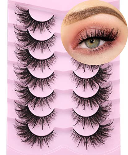 Fox Eye Lashes Wispy Faux Mink Lashes Fluffy Fairy Cat Eye Lashes That Look Like Extensions Spiky Fake Eyelashes Natural Look - Fox Eye