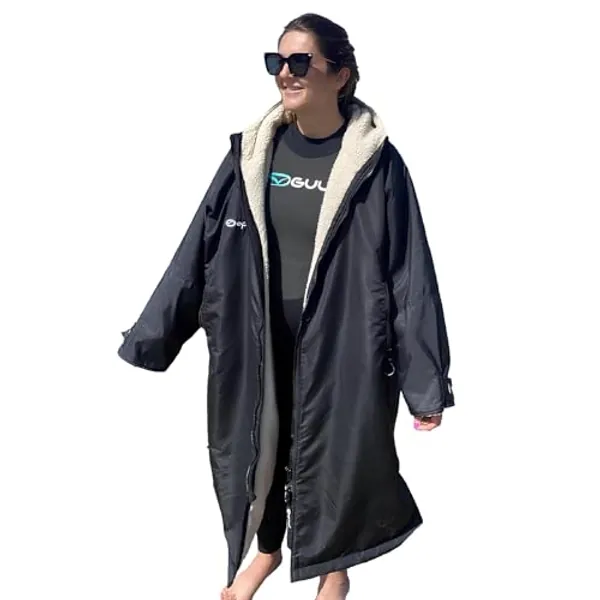 Optimum Drywrap Long Sleeve Changing Robe Quick Dry Windproof & Waterproof, Oversized Poncho Coat - Ideal for Outdoor & Beach Activities Unisex