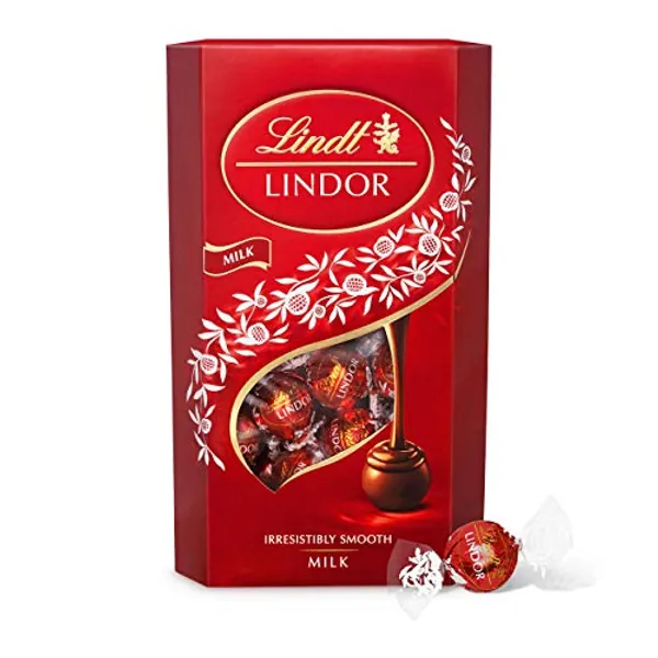 Lindt Lindor Milk Chocolate Truffles Box Extra Large - Approx 48 balls, 600g - Chocolate Truffles with a Smooth Melting Filling - Gift Present or Sharing Box - Mother's Day, Birthday, Celebrations