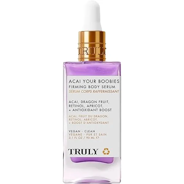 Truly Acai Your Boobies | Firming and Tightening Treatment for Breasts Helps Smooth Textured Skin with Acai, Retinol, and Antioxidants - Acai Your Body Serum