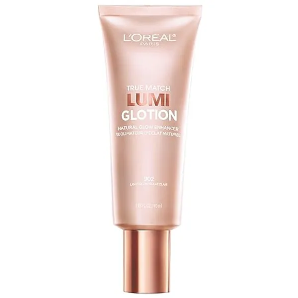 L'Oreal Paris Makeup True Match Lumi Glotion, Natural Glow Enhancer, Illuminator Highlighter, Bronzing Drops For a Sun-Kissed Glow, 902 Light - 1.35 Fl Oz (Pack of 1) - 902 Light
