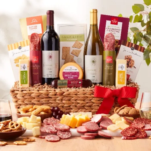 Deluxe Sip and Snacks Basket