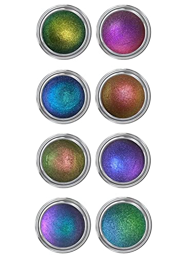 Concrete Minerals MultiChrome Eyeshadow, Intense Color Shifting, Longer-Lasting With No Creasing, 100% Vegan and Cruelty Free, Handmade in USA, 2.4 Grams Loose Mineral Powder (Sample Bundle) - Mystique/Voodoo Dolly/Dragonfly/Spellbound/Metamorphe/Cosmic/Night Shift/Playground Twist