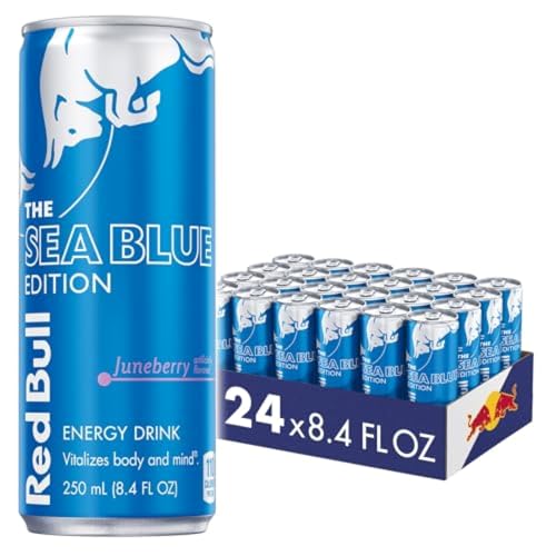 Red Bull Sea Blue Edition Juneberry Energy Drink, 8.4 Fl Oz, 24 Cans - Juneberry - 8.4 oz., 24pk, (1x24)