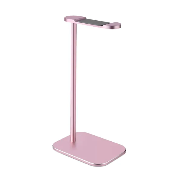 Headphone Stand, Headset Holder for Desk - Metal & Silicone Earphone Stands for All Headphones Such as HyperX, Beats, Sony, Sennheiser Music Headphones (Rose Gold)