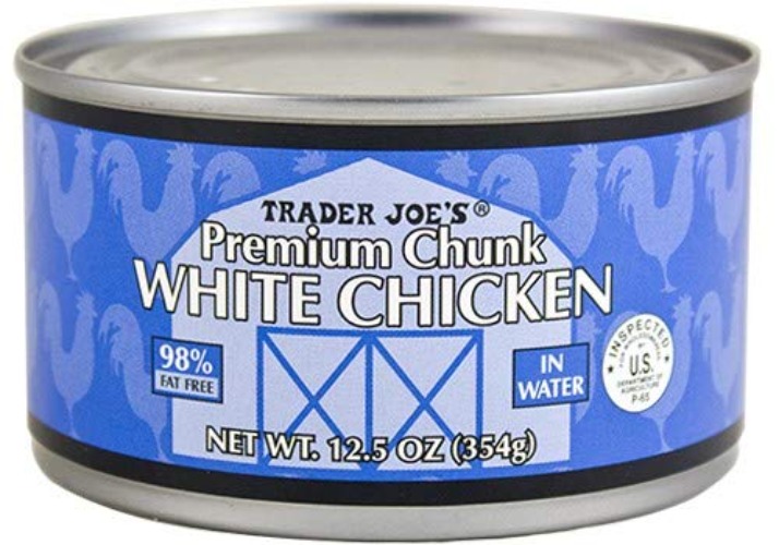 Trader Joe's Premium Chunk White Chicken in Water 12.5 Oz 98% Fat Free