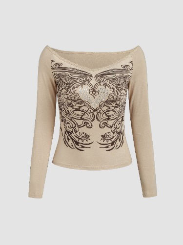 Jersey Solid Rhinestone Graphic  Tee