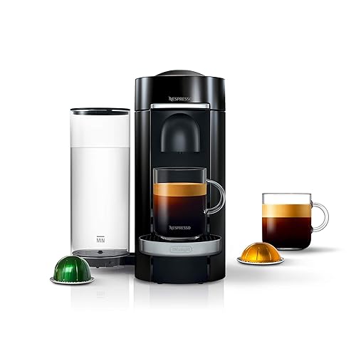 Nespresso VertuoPlus Deluxe Coffee and Espresso Machine by De'Longhi, 37 Oz, Black - Machine Only - Black