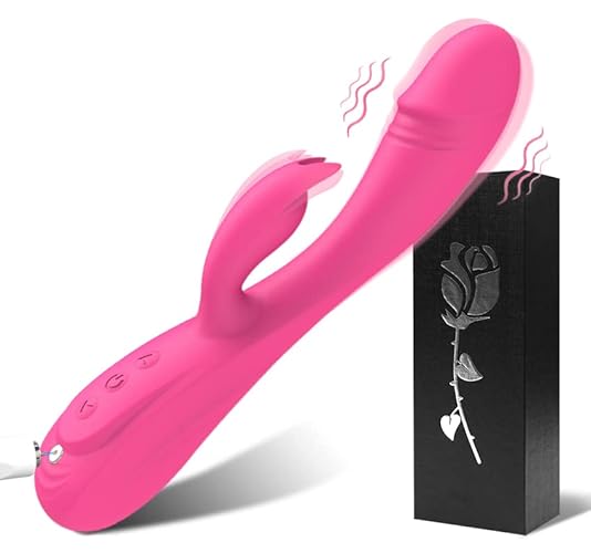 Rabbit G Spot Vibrator Sex Toys, 7 * 7 Vibrating Modes 8.4'' Couple Realistic Vibrators Anal Dildo Wand Adult Toys, Adult Sex Toys for Women and Couples Pleasure (Rose) - Rose