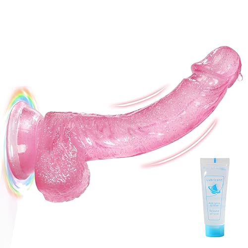 Women Sex Toys Realistic Dildos - 7.9” Strapless G Spot Dildos with Strong Suction Cup for Women Vaginal Anal Sex, Soft Lifelike Penis Dildo Male Female Couple Adult Anal Sex Toys & Games, Pink - Pink
