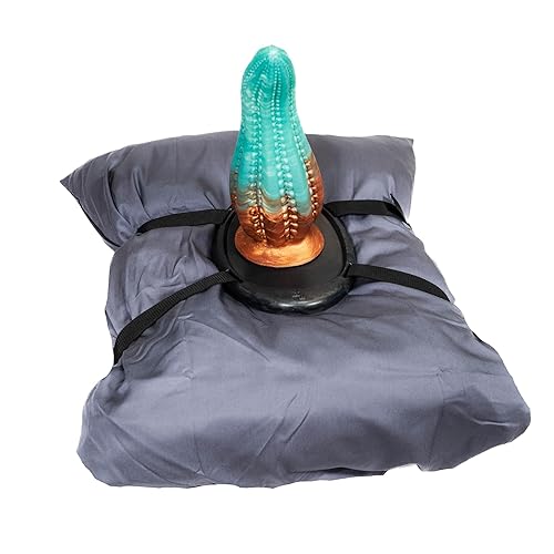 Twisted Fantasies Black Silicone Mastr Mount Pillow and Towel Strap Platform Base for a Suction Cup Dildo, Handmade in The USA, Adult Toys, Sex Toys Stand - Dildo and Pillow not Included