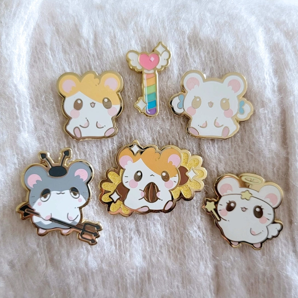 Hamtaro Ham-Ham Heartbreak Pin (Spat)