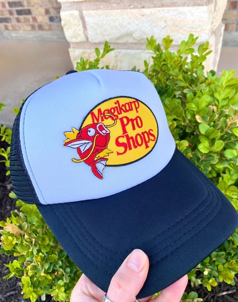 Magikarp Pro Shops Pokemon Trucker Hat, Bass Pro Shops, Funny Hats, Gifts for Him, Birthday, Pokemon Gifts, Christmas, Fathers Day, Dad