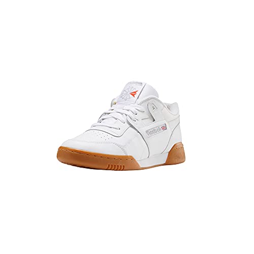 Reebok Men's Workout Plus Sneaker - 10.5 White/Carbon/Classic Red