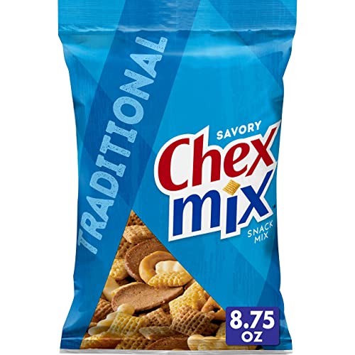 Chex Mix Snack Mix, Traditional, Savory Snack Bag, 8.75 oz - 8.75 Ounce (Pack of 1)