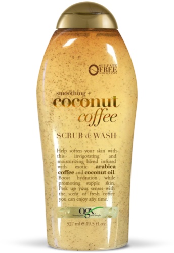 OGX Coffee Scrub and Wash, Coconut 19.5 Fl Oz - 19.5 Fl Oz (Pack of 1)
