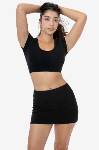  Garment Dye Mini Tube Skort | Black / L