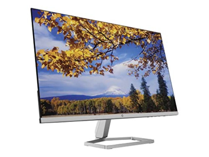 HP M27f Moniteur, écran de 27 ", Full HD IPS, 75 Hz, Temps de réponse : 5 ms, VGA, 2 HDMI, Argent et Noir