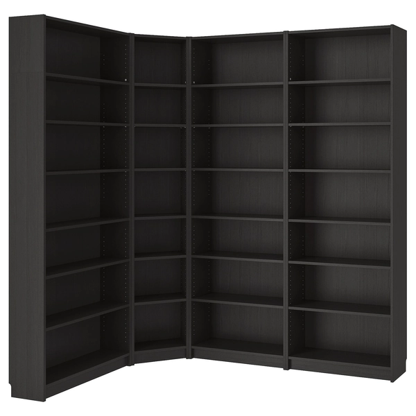 BILLY Bookcase - black-brown 84 5/8/53 1/8x11x93 1/4 "