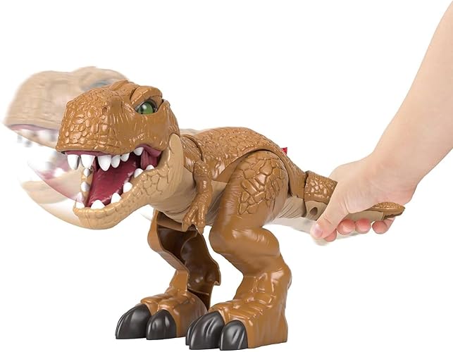Fisher-Price Imaginext Jurassic World Dinosaur Toy Thrashin’ Action T. rex Figure with Chomping Action for Pretend Play Kids Ages 3+ Years​ - Modern