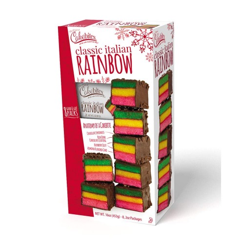 The Original Cakebites by Cookies United, Grab-and-Go Bite-Sized Snack, Holiday Box, 2 Ounce (Pack of 8) - 