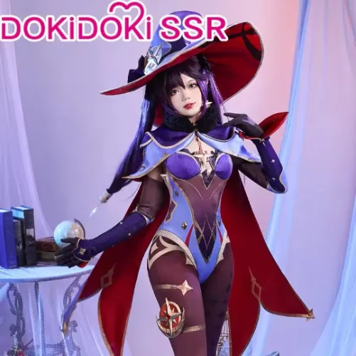 W magazynie Mona Cosplay gra Genshin Impact przebranie na karnawał【rozmiar S-XXL】DokiDoki-SSR Metal Vision Mona śliczne Cosplay Halloween - AliExpress 200000532