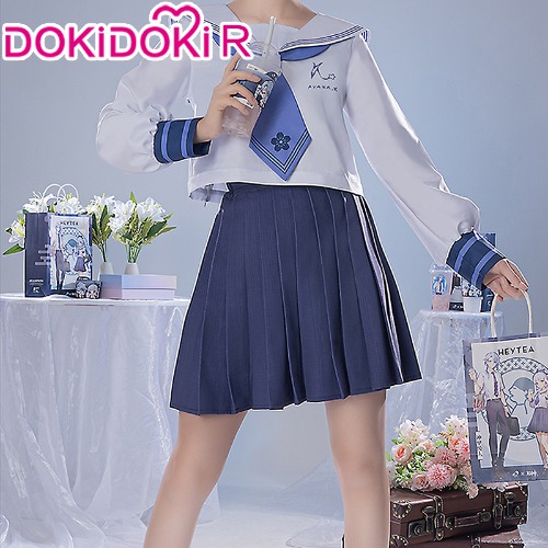 DokiDoki-R Game Genshin Impact & HEYTEA Cosplay Kamisato Ayaka Cosplay Kamisato Ayato Costume JK Uniform | Kamisato Ayaka / L