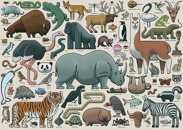 Ravensburger 'You Wild Animal' 1000 Piece Jigsaw Puzzle | Unique Artwork by Mario Zucca | Ideal for Adults and Kids | FSC Certified