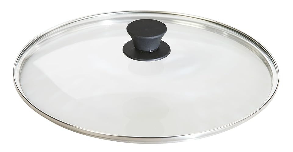 Lodge Tempered Glass Lid (12 Inch) – Fits Lodge 12 Inch Cast Iron Skillets and 7 Quart Dutch Ovens - 12 Inch