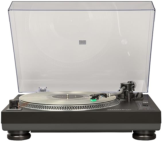 Crosley C100BT-BK Belt-Drive Bluetooth Turntable Record Player with Adjustable Counterweight, Black