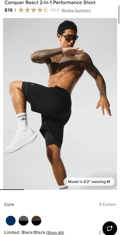 Conquer React 2-In-1 Performance Short