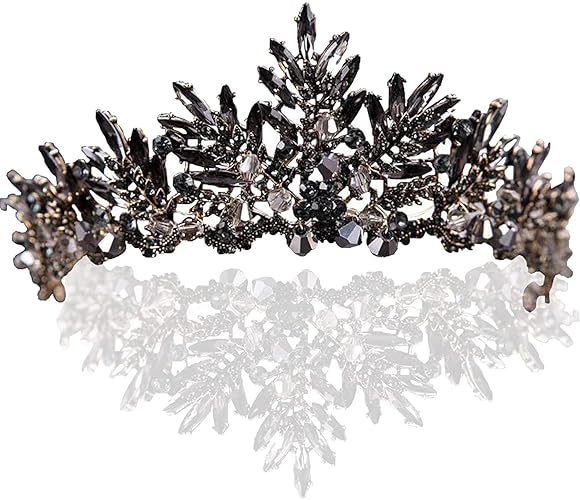 HEALLILY Baroque Crown for Women Queen Rhinestone Wedding Tiara Crown Costume Party Accessories for Brithday Prom