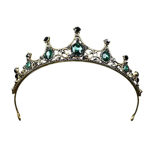 Frcolor Vintage Queen Crown, Baroque Rhinestone Alloy Bridal Wedding Pageant Prom Crowns Tiaras
