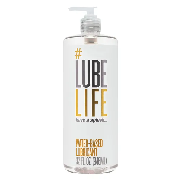 LubeLife Water Based Personal Lubricant for Men and Women Original, 32 Ounce - Original 32 Fl Oz (Pack of 1)