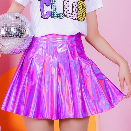 Holographic Princess Skirt - Purple / M