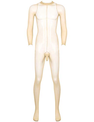 JEATHA Men's Long Sleeve Full Body Pantyhose