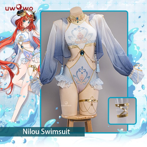 【In Stock】Exclusive Uwowo Genshin Impact Fanart Nilou Swimsuit Cosplay Costume - L