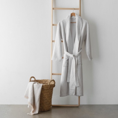 Aegean Cotton Bath Robe | White / Medium