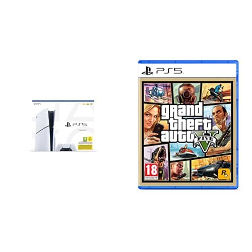 Playstation Console 5 Edition Standard Slim & GTA V - Play Station 5 - PS5 Slim Standard + GTA V
