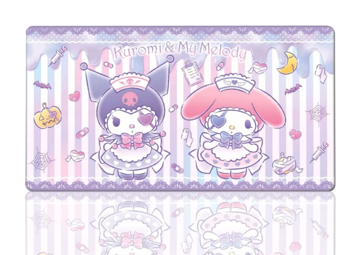 Ku-romi and My Me-lody Mouse Pad Kawaii Anime Large Gaming Mousepad Non-Slip Rubber Base Suitable for Notebook Office Pad Computer Keyboard Pad 15.8x29.5Inch