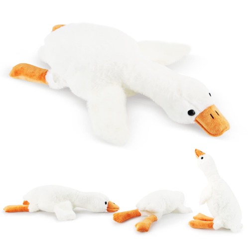 Giant Goose Plush, Big White Goose Stuffed Animal Toy White Goose Plush Toy Hugging Pillow Weighted Plushies for Anxiety (50cm)