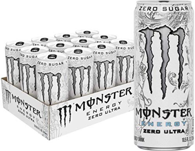 Monster Energy Zero Ultra zuckerfreier Energydrink, 310 ml, 12 Stück