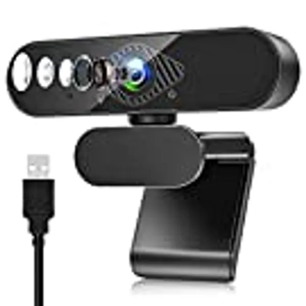 IRARUCW USB Webcam, 1080P Streaming Webcam with Microphone for PC,MAC, Laptop, Plug and Play Web Camera for Youtube,Skype Video Calling, Studying, Conference
