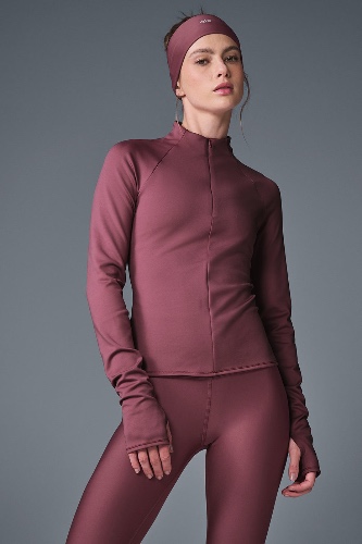 Airlift Winter Warm 1/4 Zip Long Sleeve - Burgundy Truffle | Burgundy Truffle / S