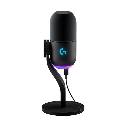 Logitech G Yeti GX Dynamic RGB Gaming Microphone, Podcast with LIGHTSYNC, Blue VO!CE, G HUB Control, Supercardioid, USB Plug and Play on PC/Mac - Black - Yeti GX - Gaming Mic