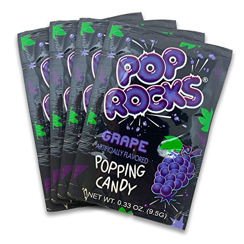 Grape POP ROCKS® Candy | Includes 4 Individual Packs of Grape Flavored Mini Rock Popping Candies